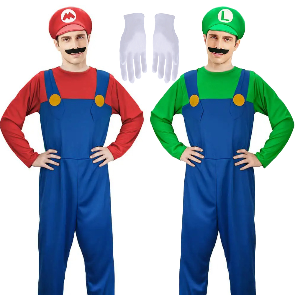 Wedding Job - Adult Plumber Costume Red Green Jumpsuit