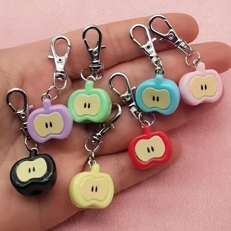 Wedding Yes - 7pcs resin simulated Apple keychain, suitable