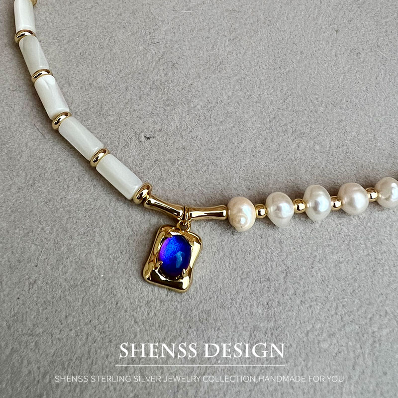 Natural 5-6mm Pearl Shell Neck - Wedding Package Gold 评论和价格