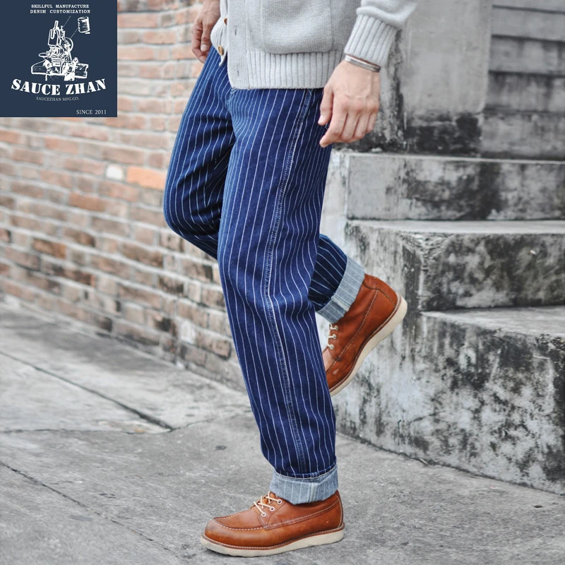 Saucezhan Striped Jeans Men Vi - Wedding Job 评论和价格