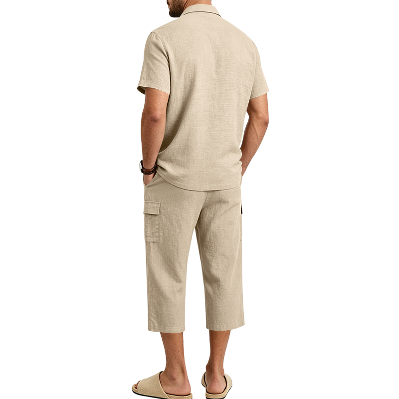 Men's Linen Breathable Loose P - Wedding Job 评论和价格