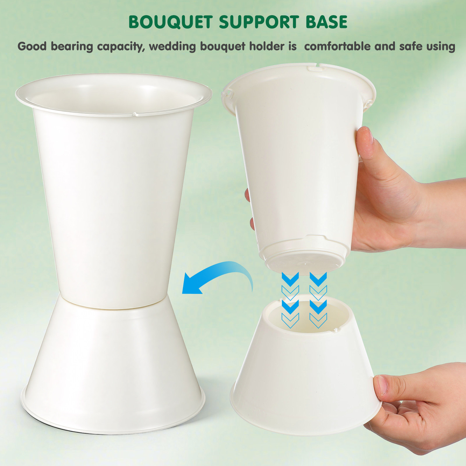 5Pcs Bouquet Holder Plastic We - Wedding Support 评论和价格
