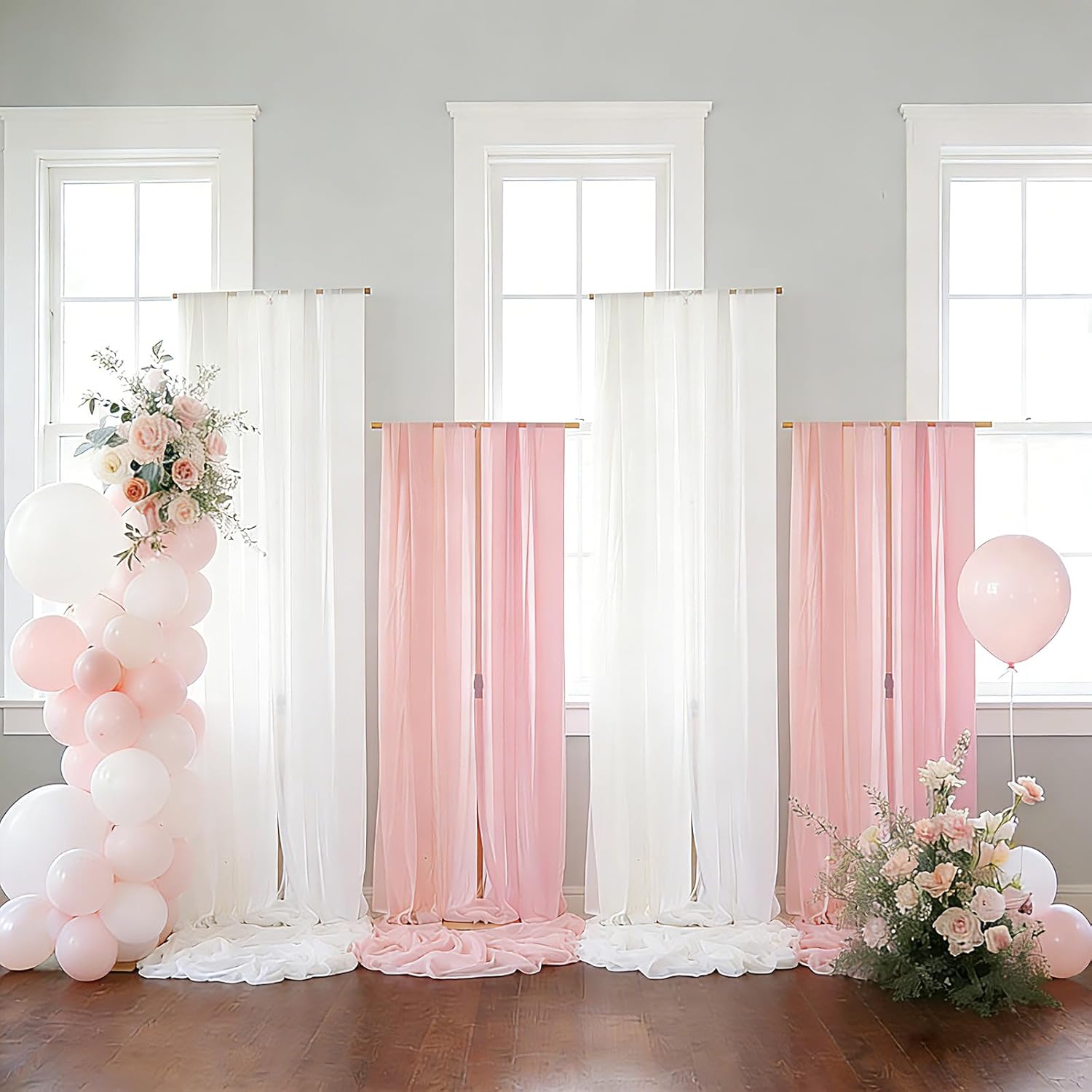 4pcs Gold 8FT Backdrop Stand A - Wedding Support 评论和价格