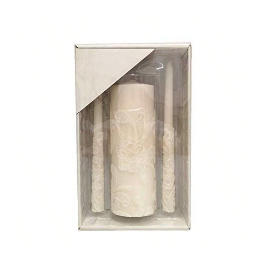 Inch High Cream Wedding Unity  - Unity Candle Set 评论和价格