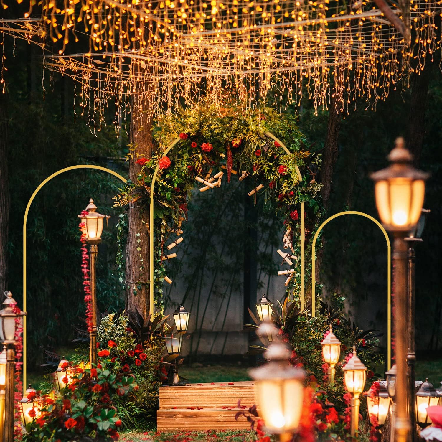 1pc Gold Metal Arch Backdrop S - Wedding Support 评论和价格