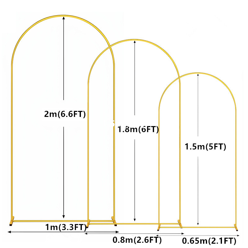 1pc Gold Metal Arch Backdrop S - Wedding Support 评论和价格