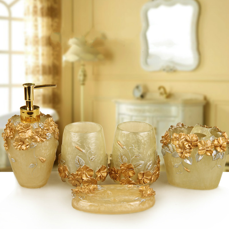 European Style Emboss Resin Ba - Wedding Bathroom Supply Kit 评论和价格