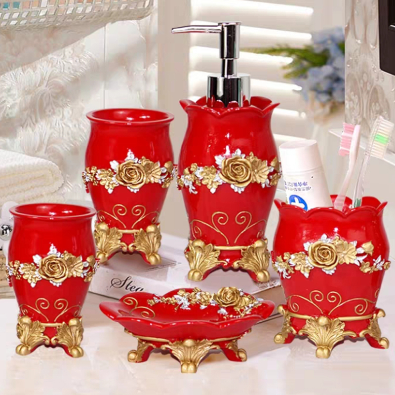 5pcs Fashion Bathroom Supplies - Wedding Bathroom Supply Kit 评论和价格
