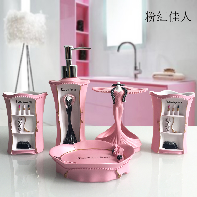 5pcs Fashion Bathroom Supplies - Wedding Bathroom Supply Kit 评论和价格