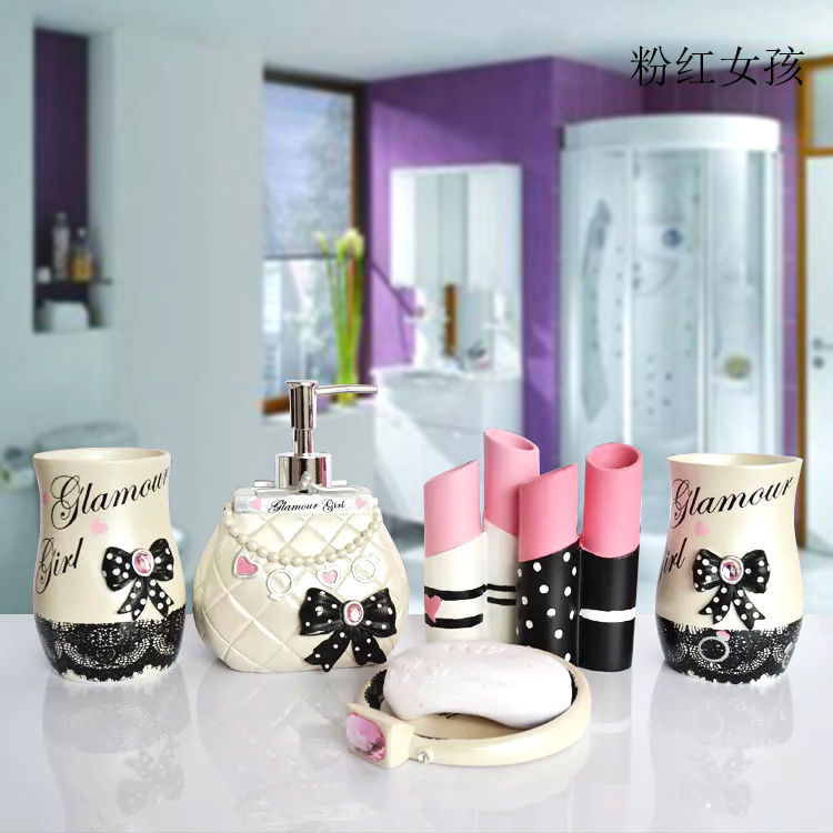 5pcs Fashion Bathroom Supplies - Wedding Bathroom Supply Kit 评论和价格