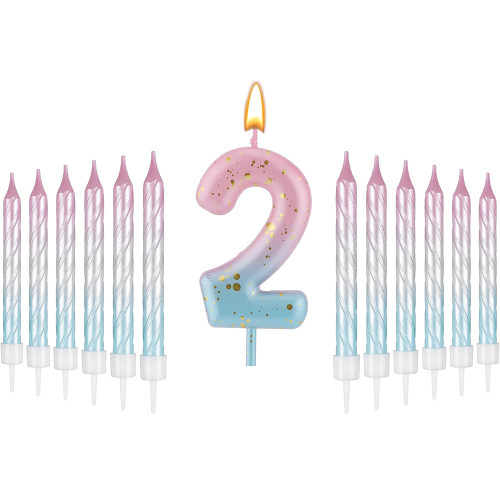 Digital Birthday Candles Pink  - Unity Candle Set 评论和价格