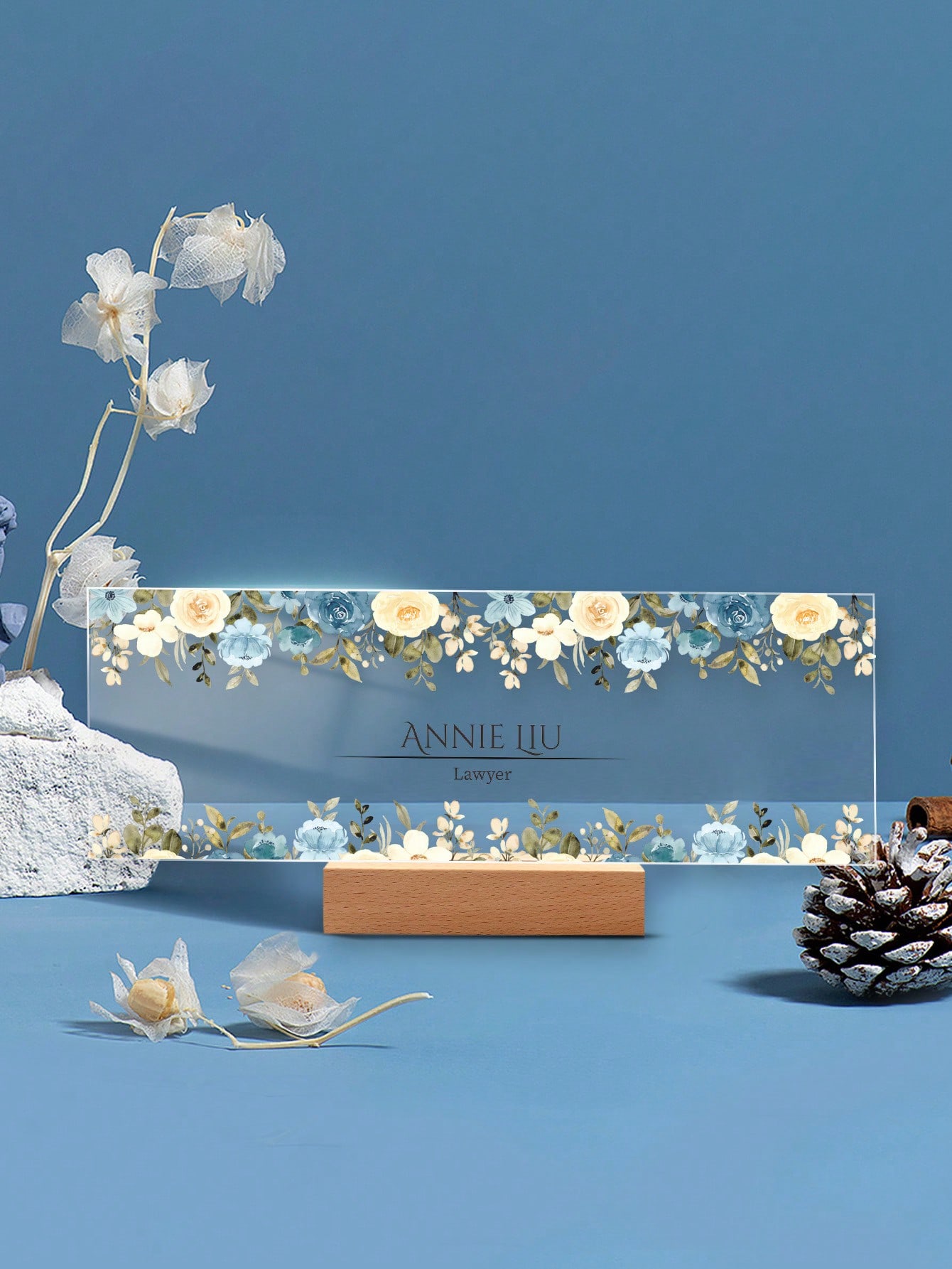 1pc Custom Acrylic Desk Namepl - Wedding Job 评论和价格