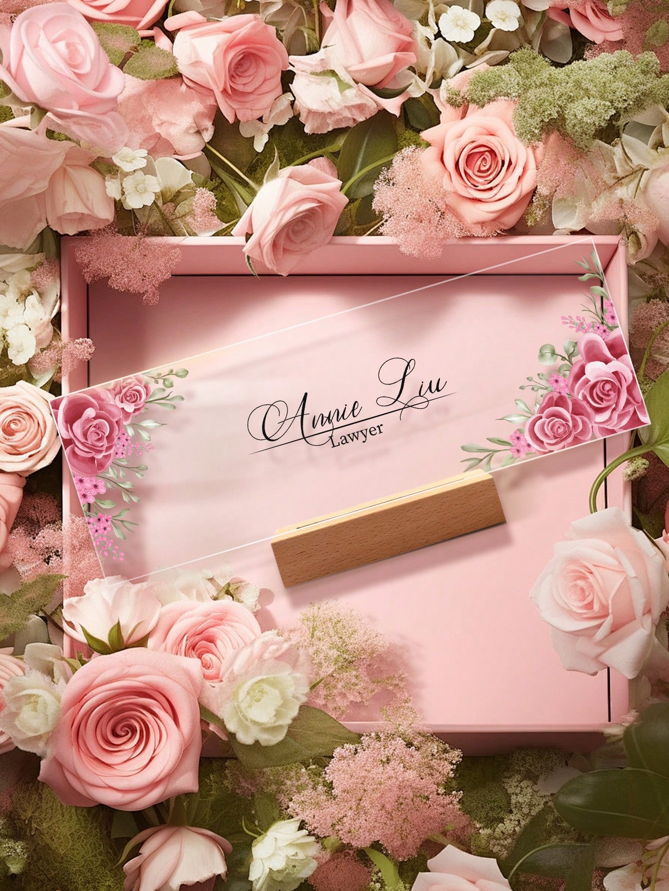1pc Custom Acrylic Desk Namepl - Wedding Job 评论和价格